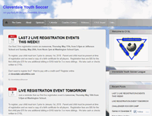 Tablet Screenshot of cloverdaleyouthsoccer.com